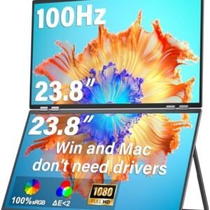 InnoView 23.8" FHD Dual Portable Monitor 1920x1080P 100% sRGB